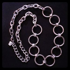 Silver circle necklace
